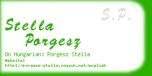 stella porgesz business card